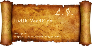 Ludik Veréna névjegykártya